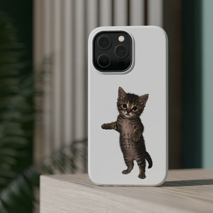 Cute Standing Kitten Magnetic Phone Case