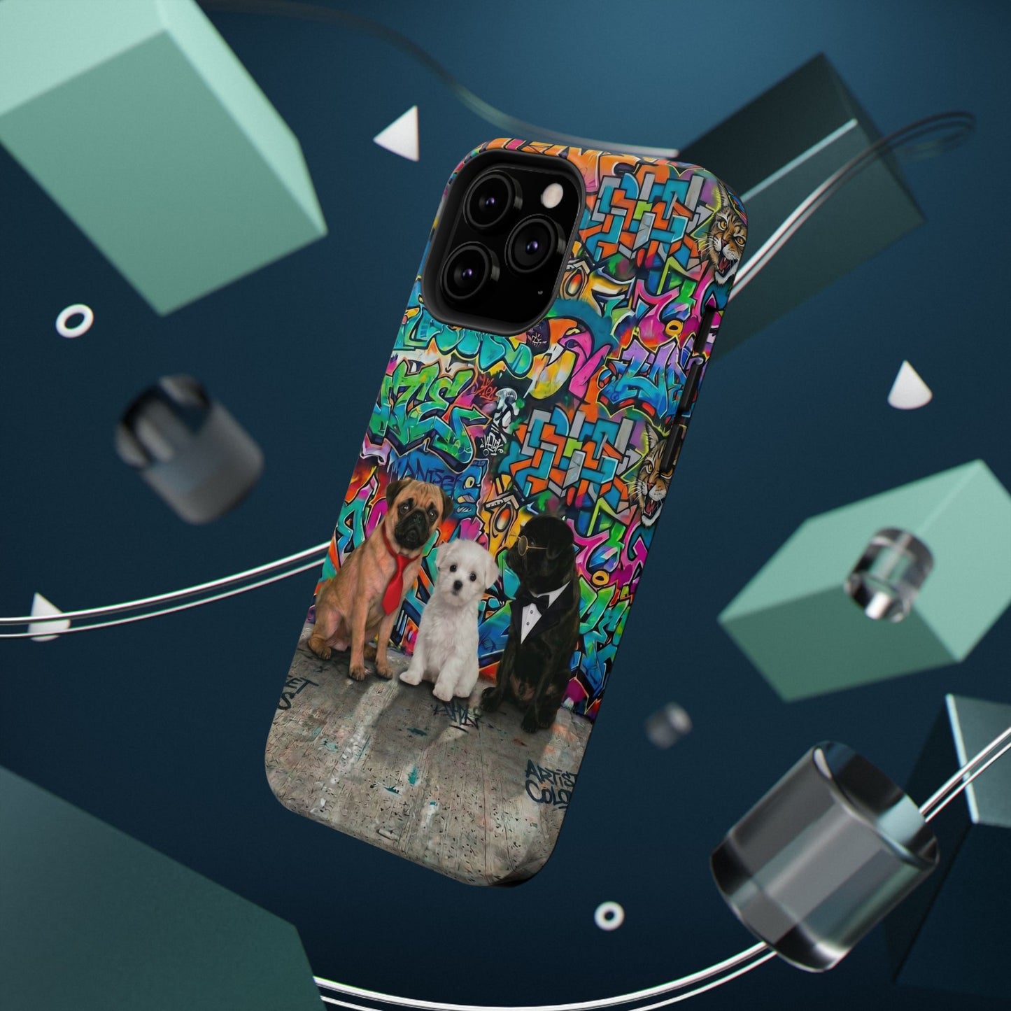 Puppy Squad Graffiti Phone Case — Impact-Resistant Protective Case