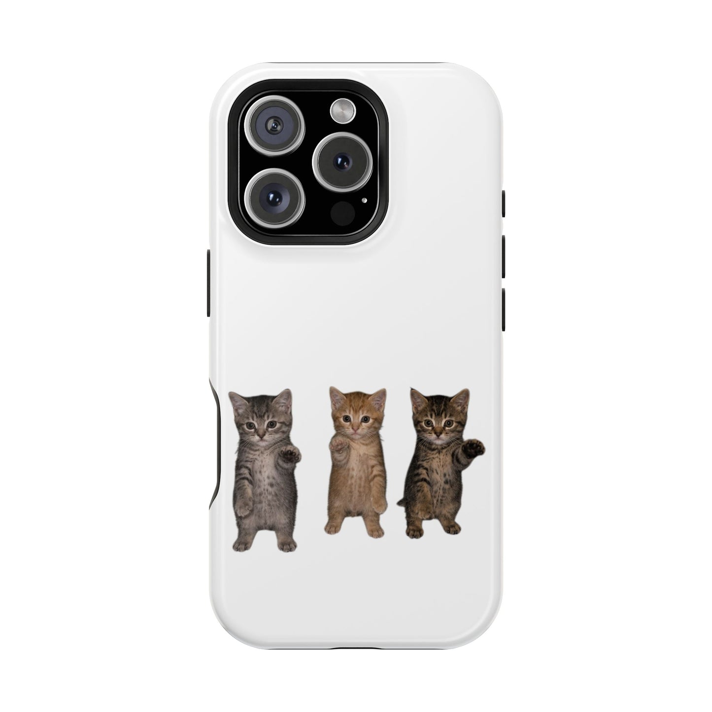 Cute Standing Trio Kittens Dancing Magnetic Impact-Resistant Phone Case