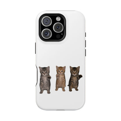 Cute Standing Trio Kittens Dancing Magnetic Impact-Resistant Phone Case
