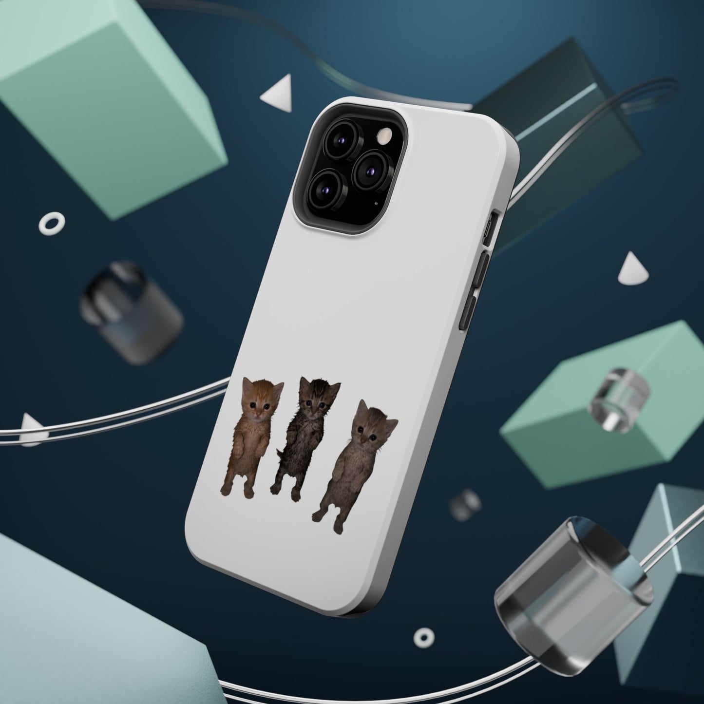 Cute Trio Kittens  Magnetic Impact-Resistant Phone Case