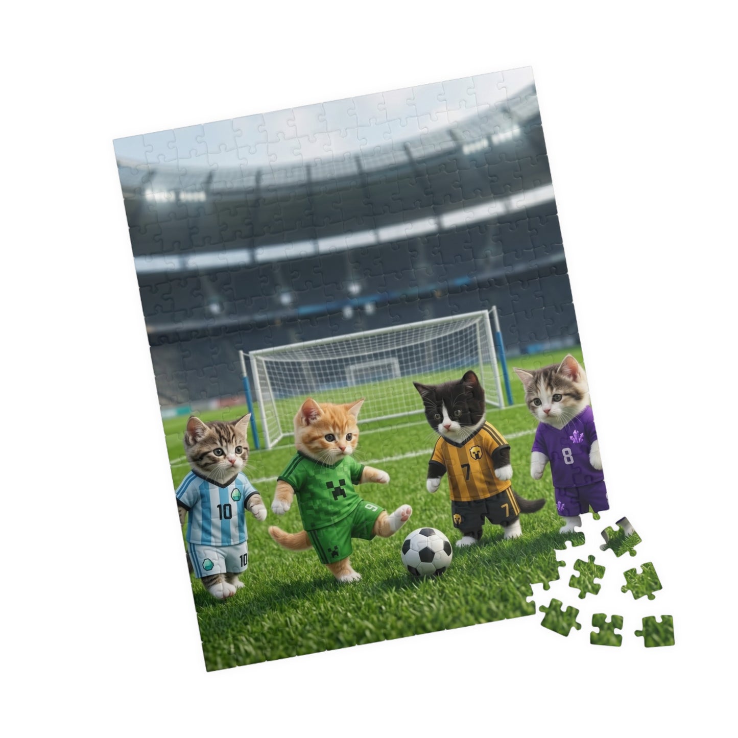 Soccer Kittens Jigsaw Puzzle — Cute Cats Playing Soccer (110–1014 pcs)
