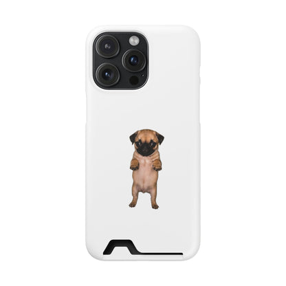 Cute Standing Pug Phone Card Case