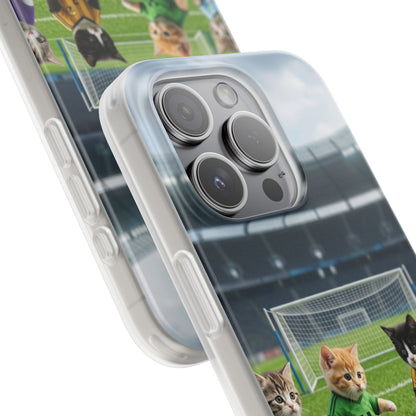 Cute Soccer Cats Phone Case — Kawaii Football Kit iPhone Cover