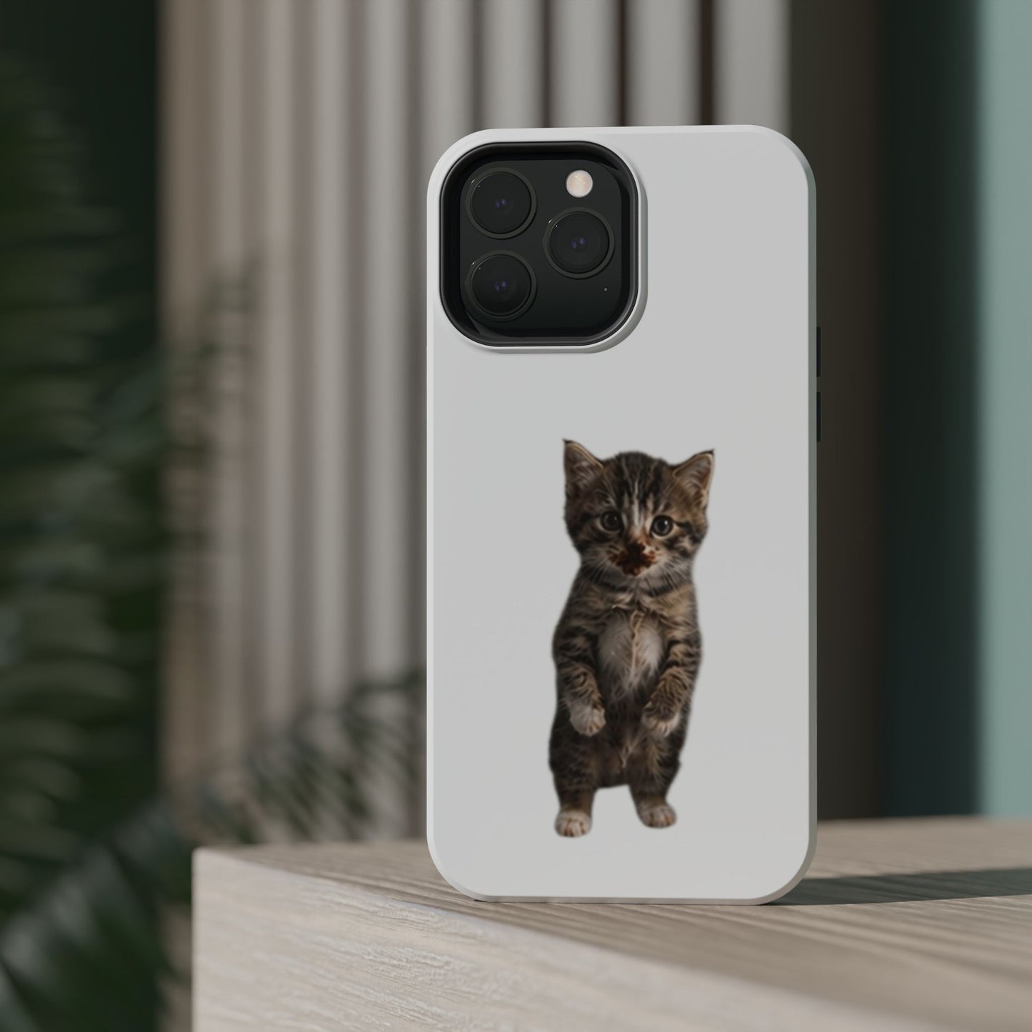 Cute Standing Kitten Magnetic Impact-Resistant Phone Case