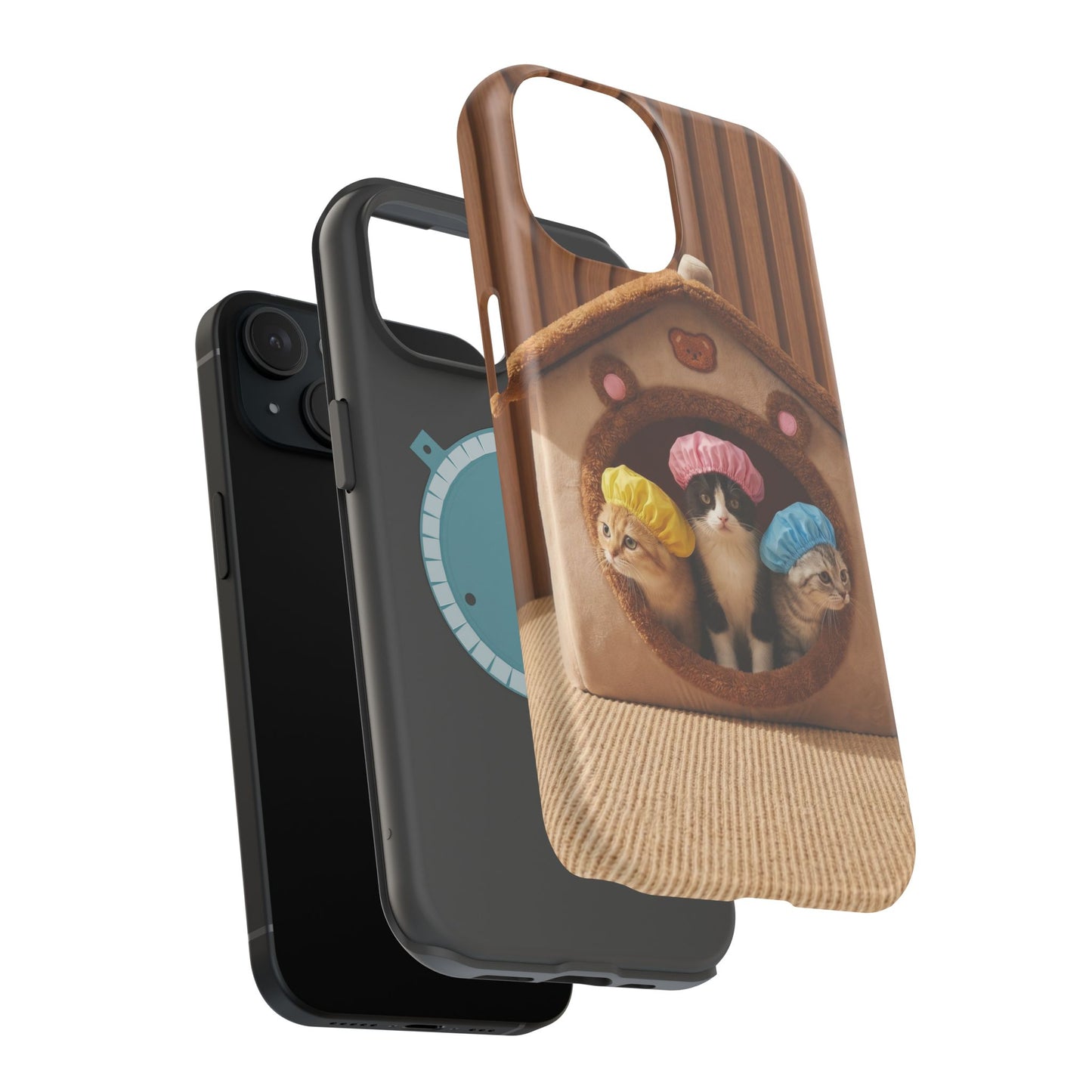 Cute Kittens in Cozy House Phone Case — Magnetic Impact-Resistant Case