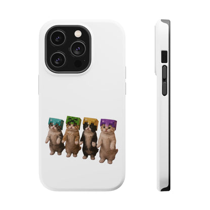 Dancing Kittens Minecraft Helmet Magnetic Impact-Resistant Phone Case
