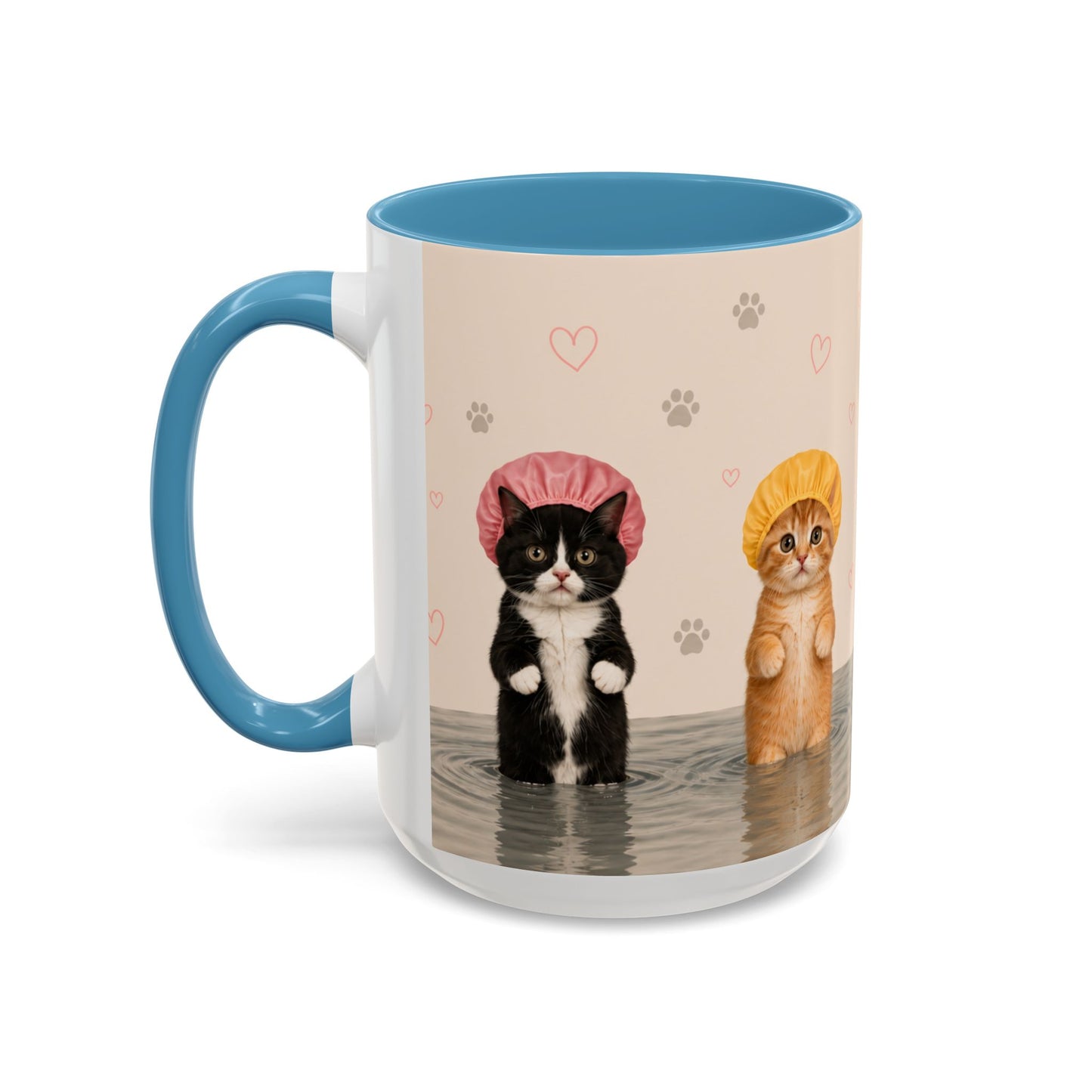 Cute Kittens in Shower Caps Accent Coffee Mug – 11/15oz