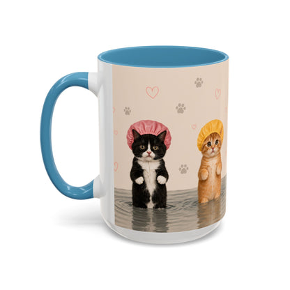 Cute Kittens in Shower Caps Accent Coffee Mug – 11/15oz