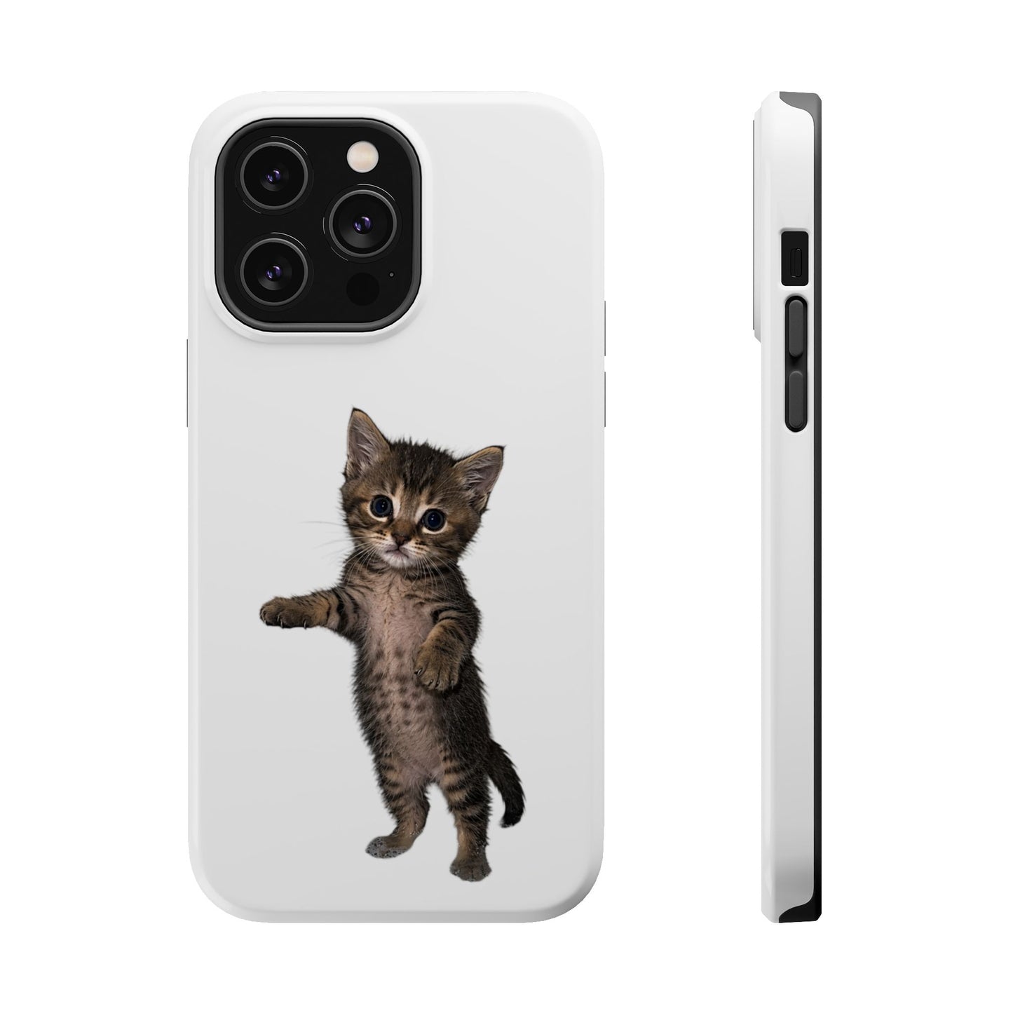 Cute Standing Kitten Magnetic Phone Case