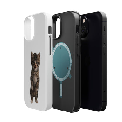 Cute Standing Kitten Magnetic Impact-Resistant Phone Case