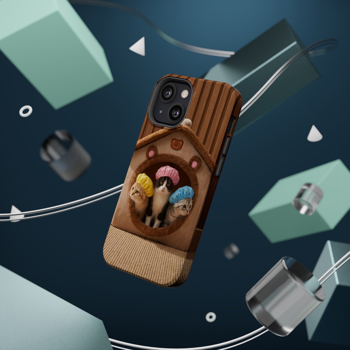 Cute Kittens in Cozy House Phone Case — Magnetic Impact-Resistant Case