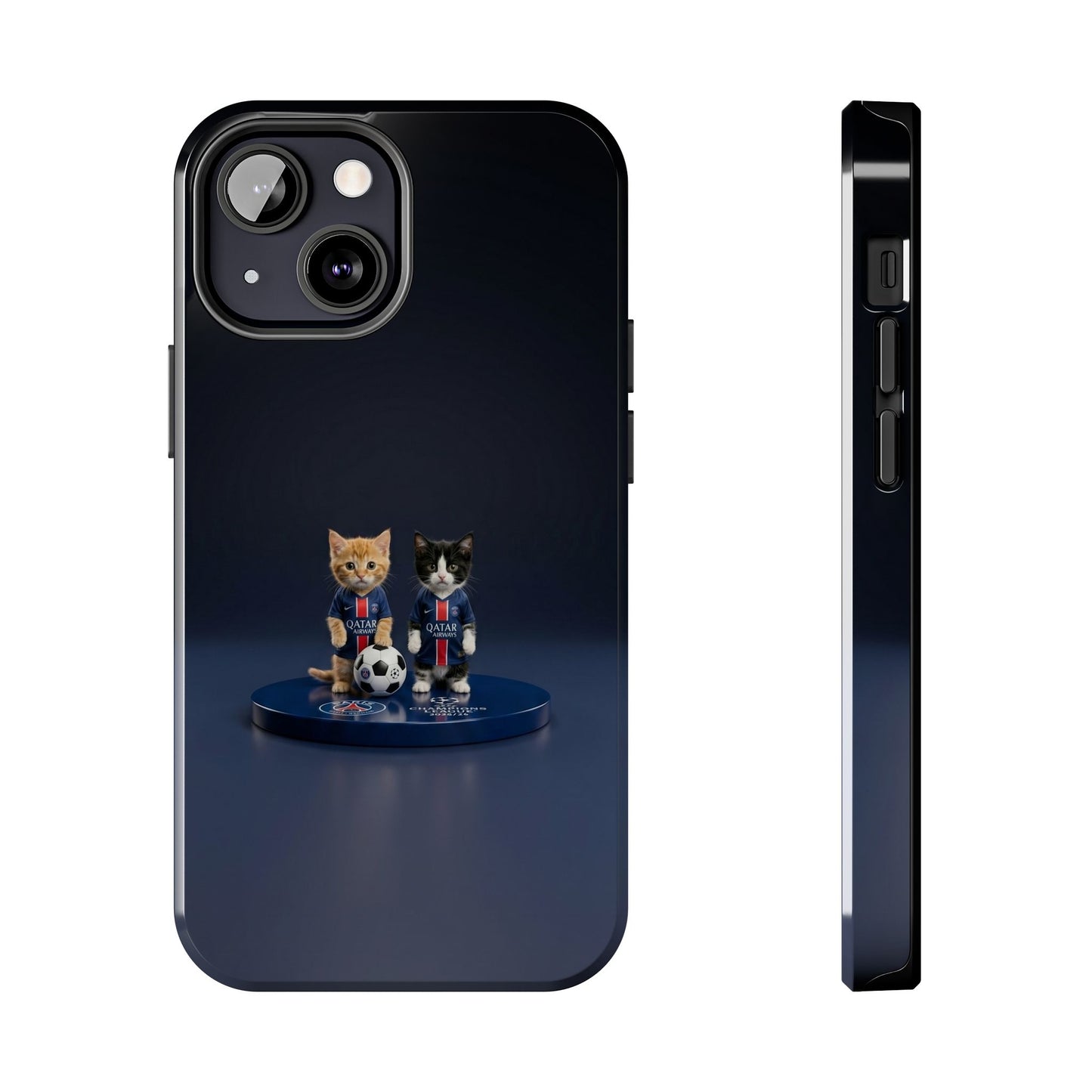 Phone Case — Cute Soccer Cats Design (Kawaii Kitten Football Fans)