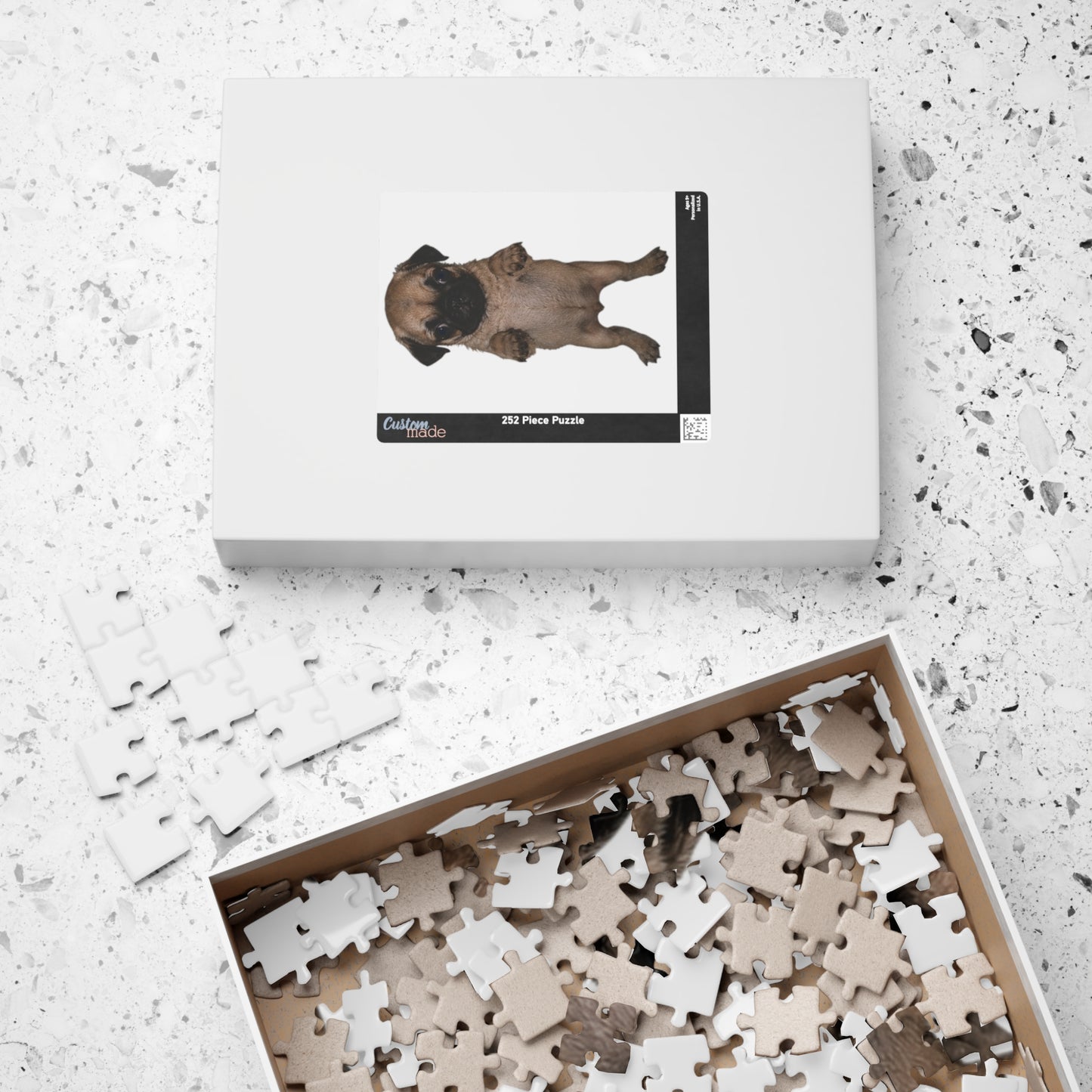 Cute Pug  Puppy Standing Jigsaw  Puzzle