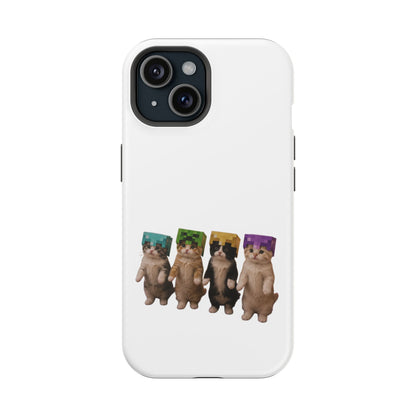 Dancing Kittens Minecraft Helmet Magnetic Impact-Resistant Phone Case