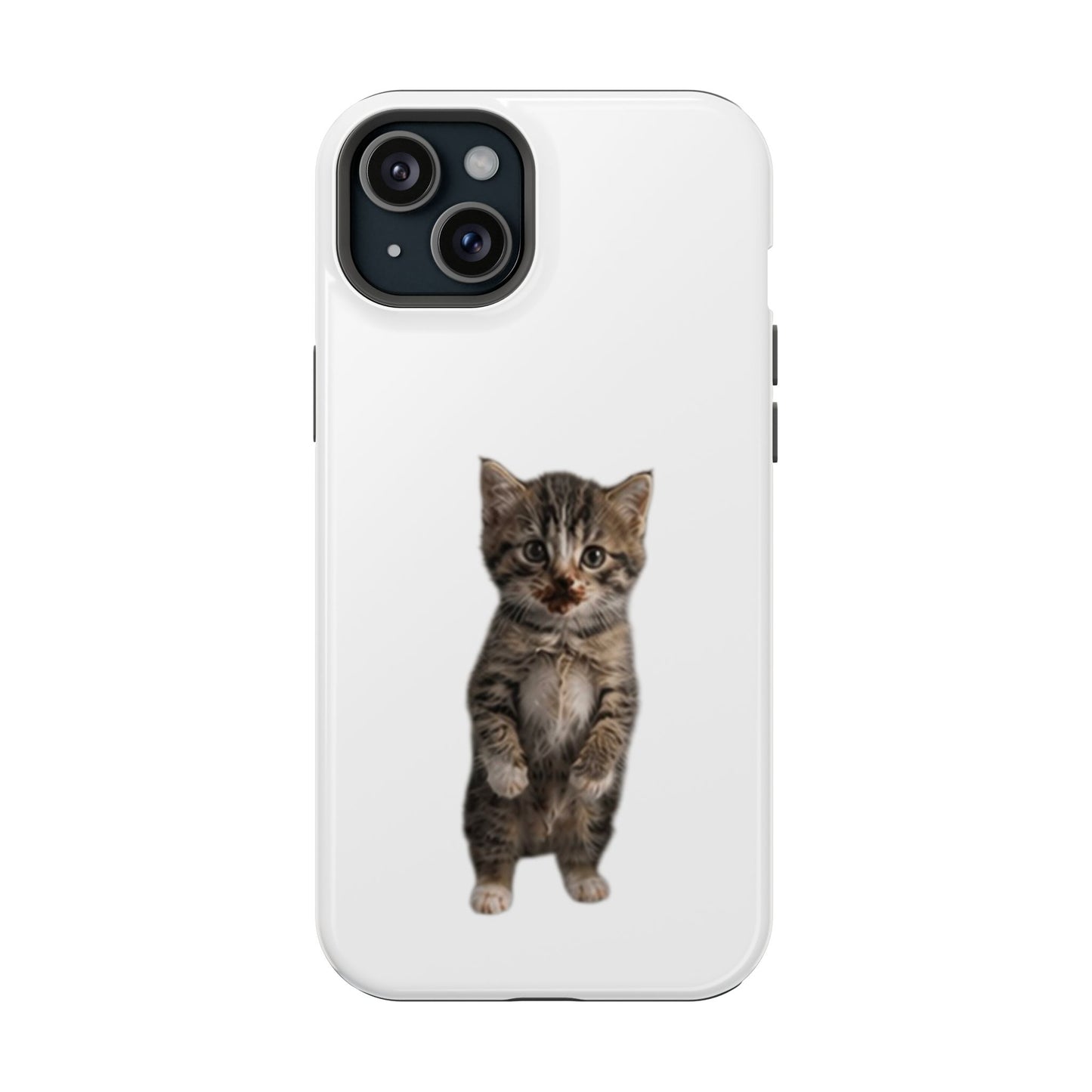 Cute Standing Kitten Magnetic Impact-Resistant Phone Case