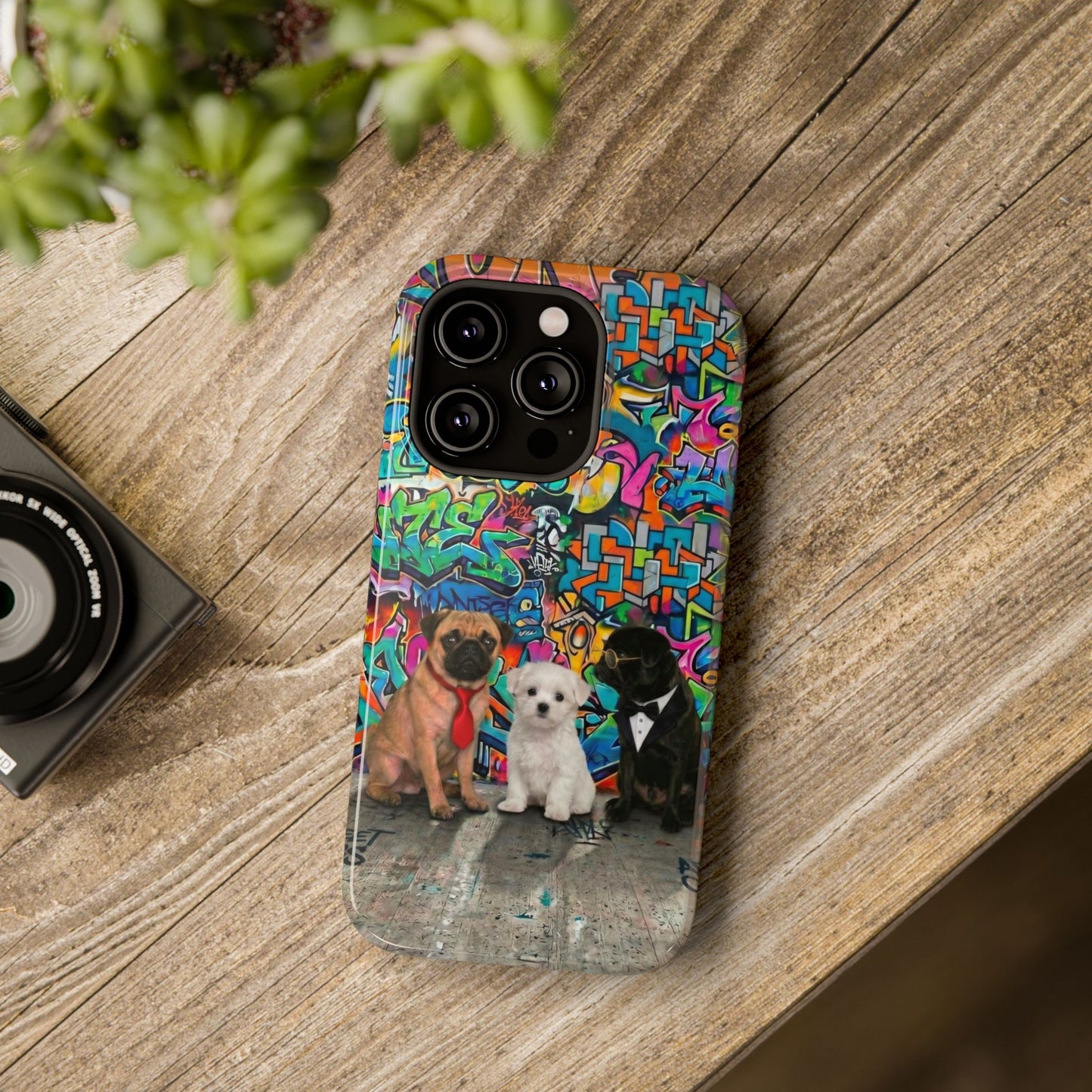 Puppy Squad Graffiti Phone Case — Impact-Resistant Protective Case