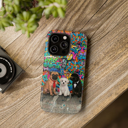Puppy Squad Graffiti Phone Case — Impact-Resistant Protective Case