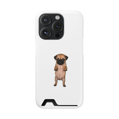 Cute Standing Pug Phone Card Case
