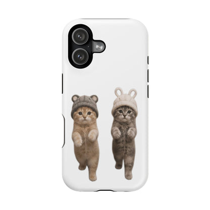 Cute Kittens in Hats Magnetic Impact Phone Case