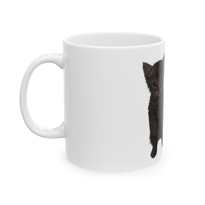 Cute Black & Brown Cat Pair Ceramic Mug  (11oz, 15oz)
