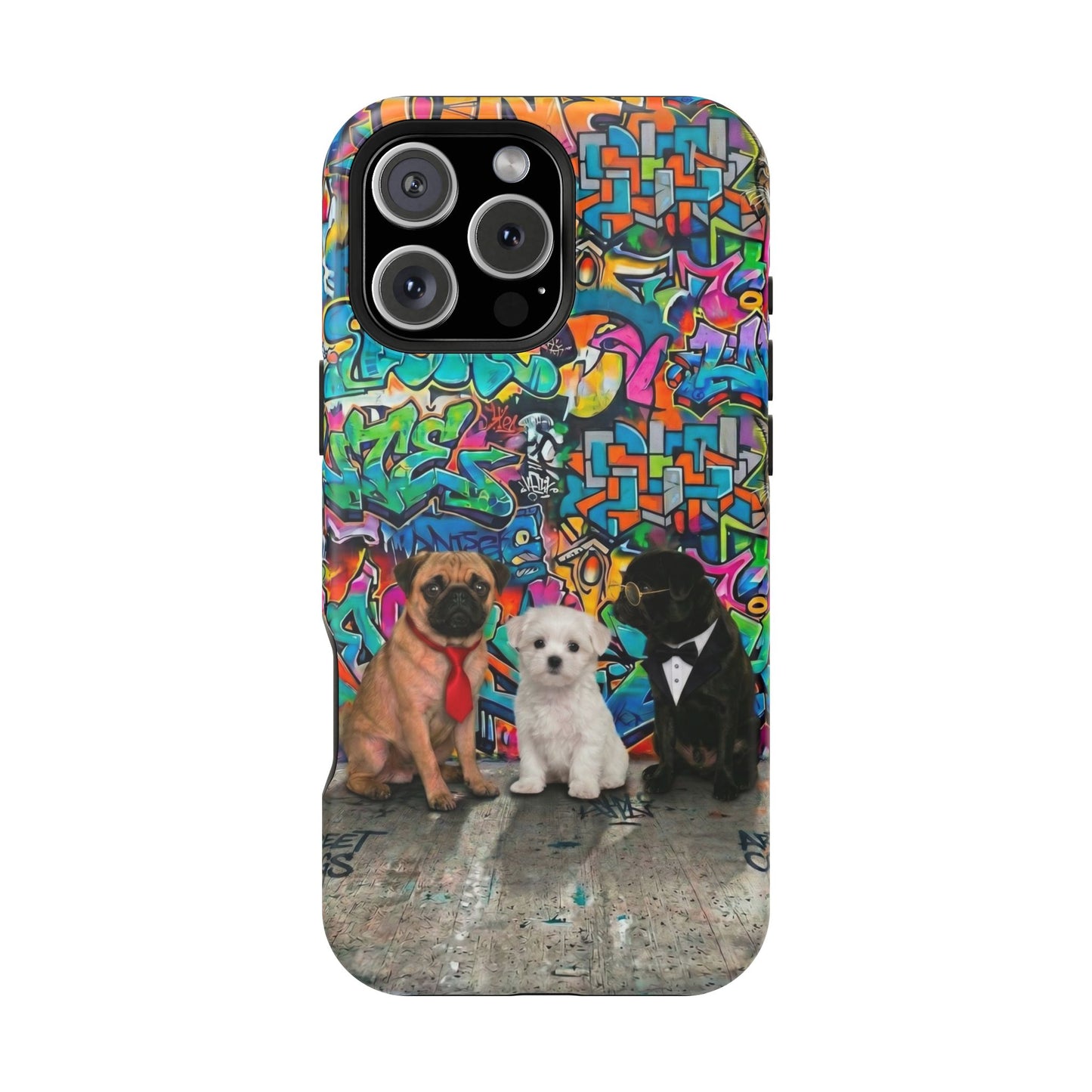 Puppy Squad Graffiti Phone Case — Impact-Resistant Protective Case