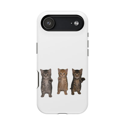 Cute Standing Trio Kittens Dancing Magnetic Impact-Resistant Phone Case