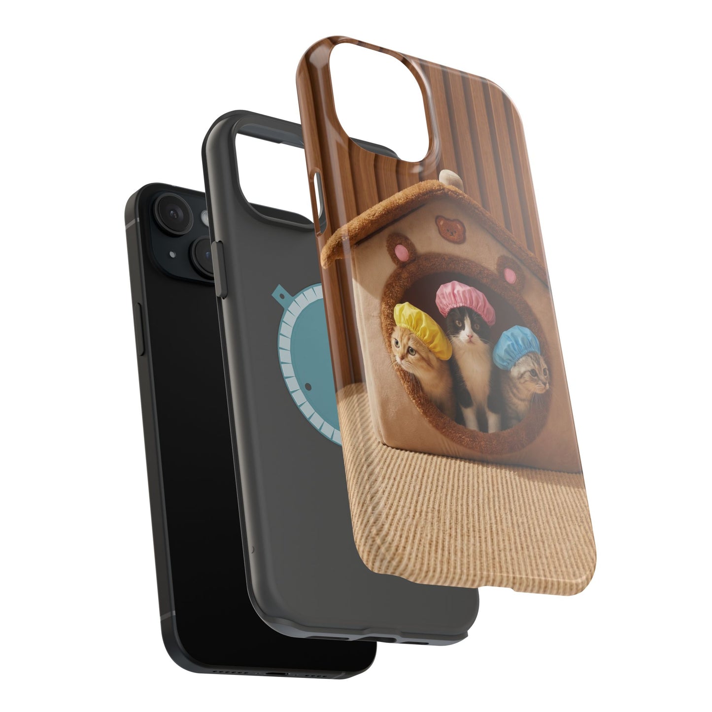 Cute Kittens in Cozy House Phone Case — Magnetic Impact-Resistant Case