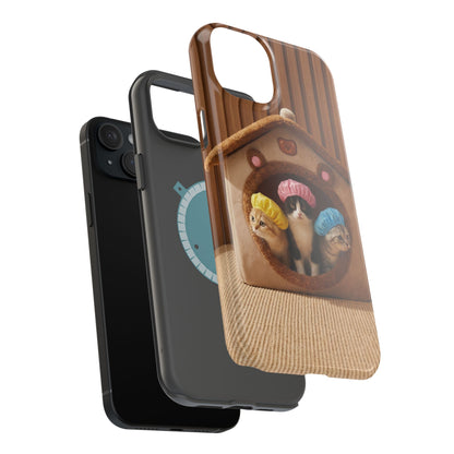 Cute Kittens in Cozy House Phone Case — Magnetic Impact-Resistant Case