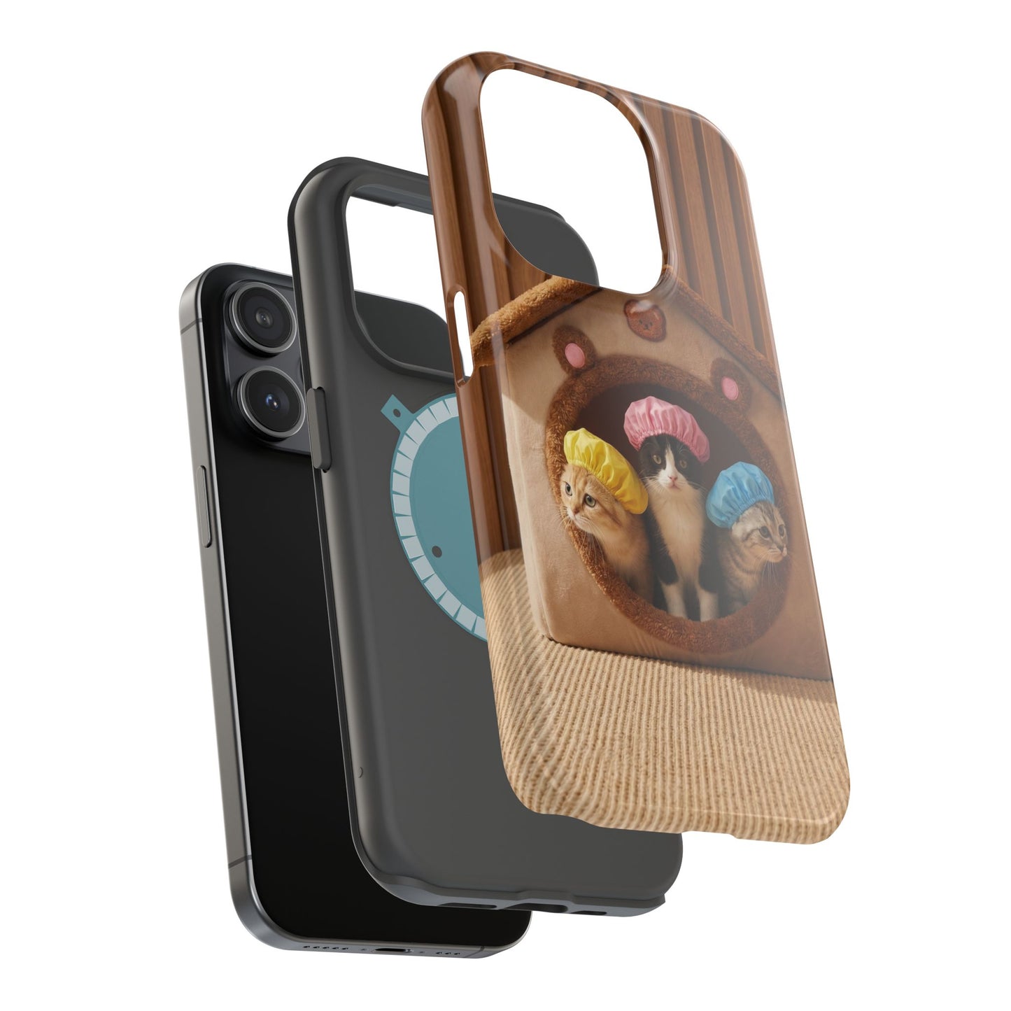 Cute Kittens in Cozy House Phone Case — Magnetic Impact-Resistant Case