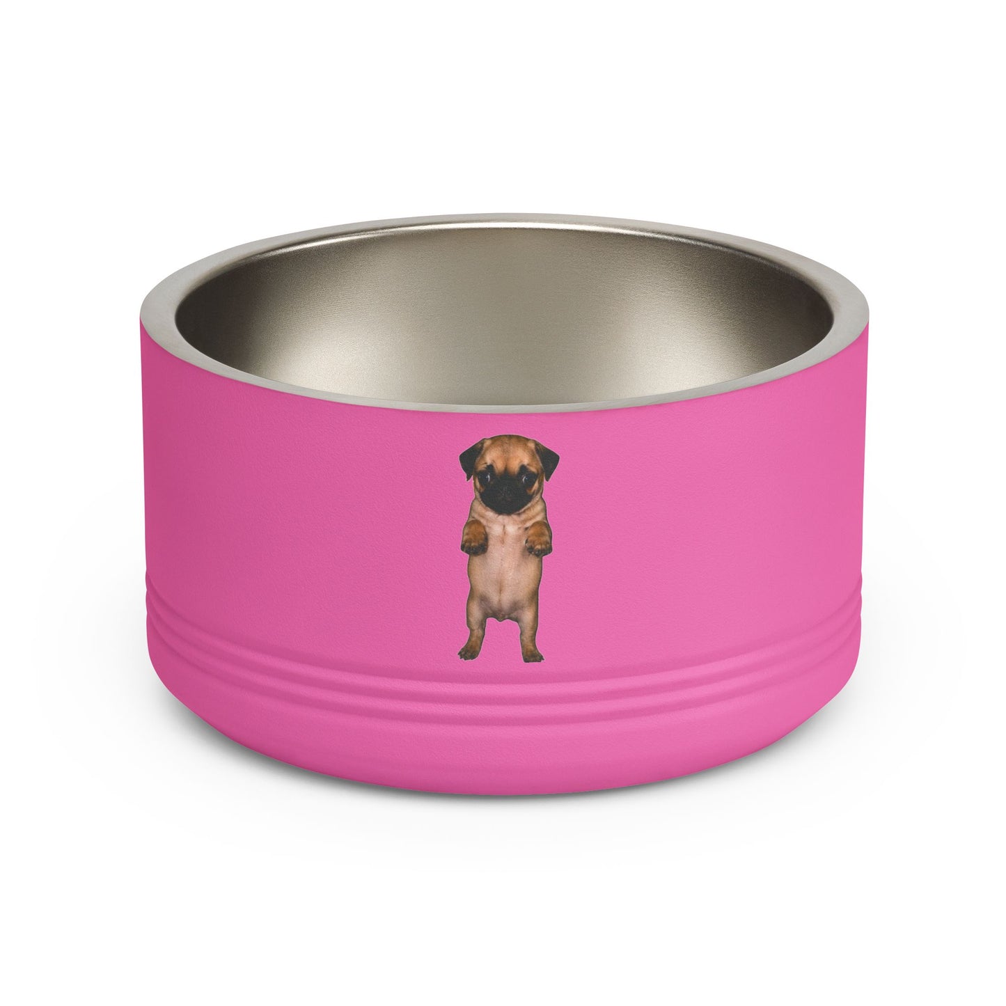 Cute Dog Pug Standing 18oz Stainless Pet Bowl