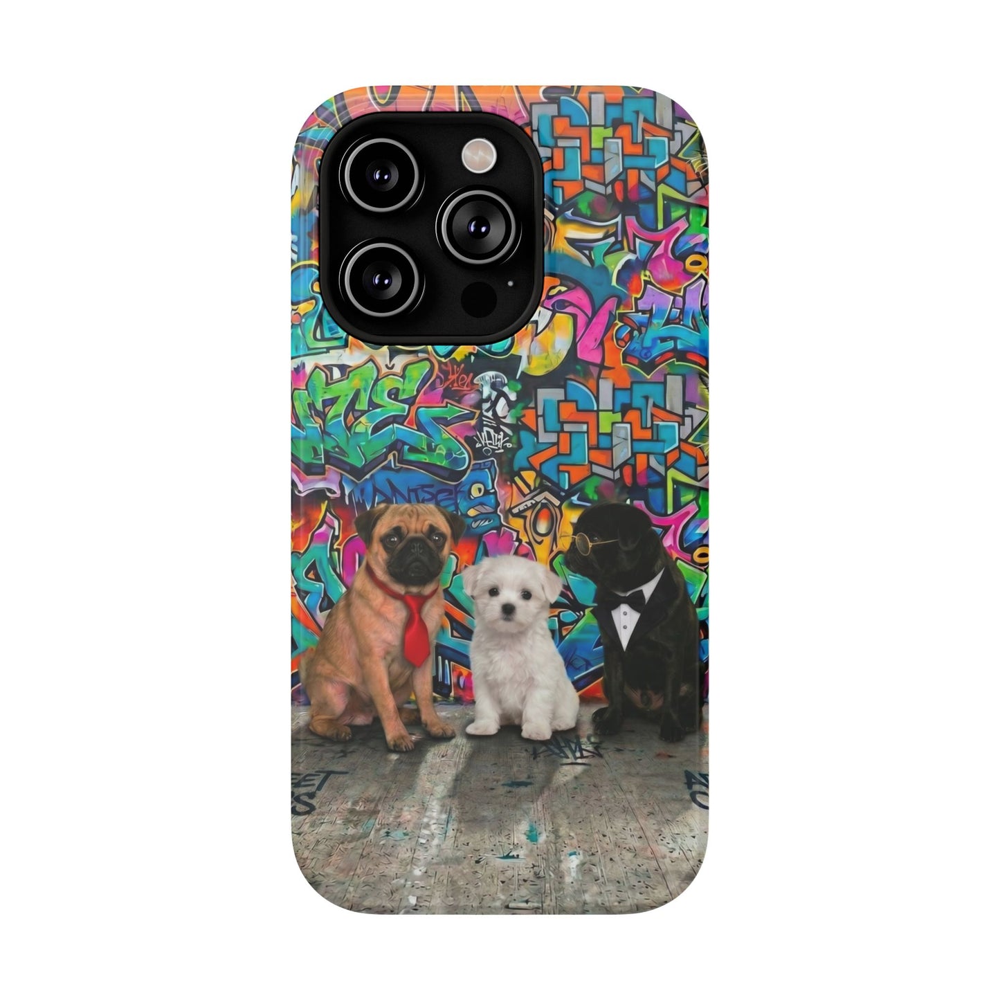Puppy Squad Graffiti Phone Case — Impact-Resistant Protective Case