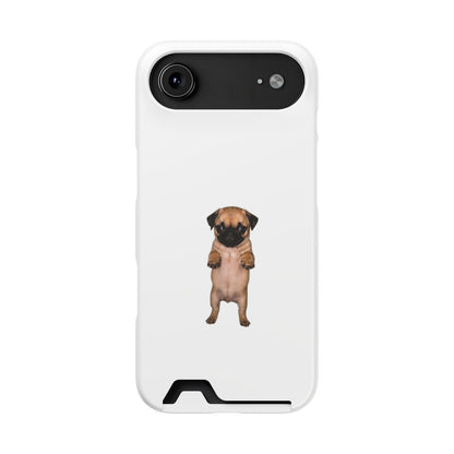Cute Standing Pug Phone Card Case
