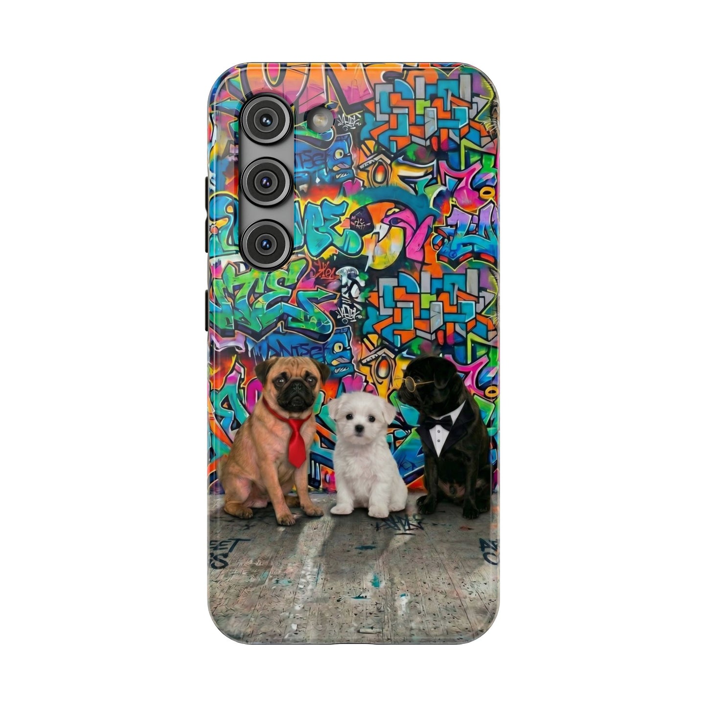 Puppy Squad Graffiti Phone Case — Impact-Resistant Protective Case