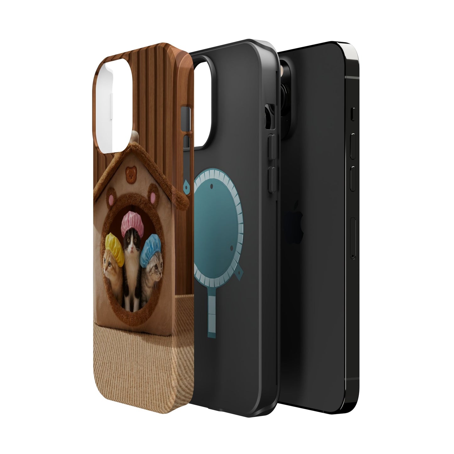 Cute Kittens in Cozy House Phone Case — Magnetic Impact-Resistant Case