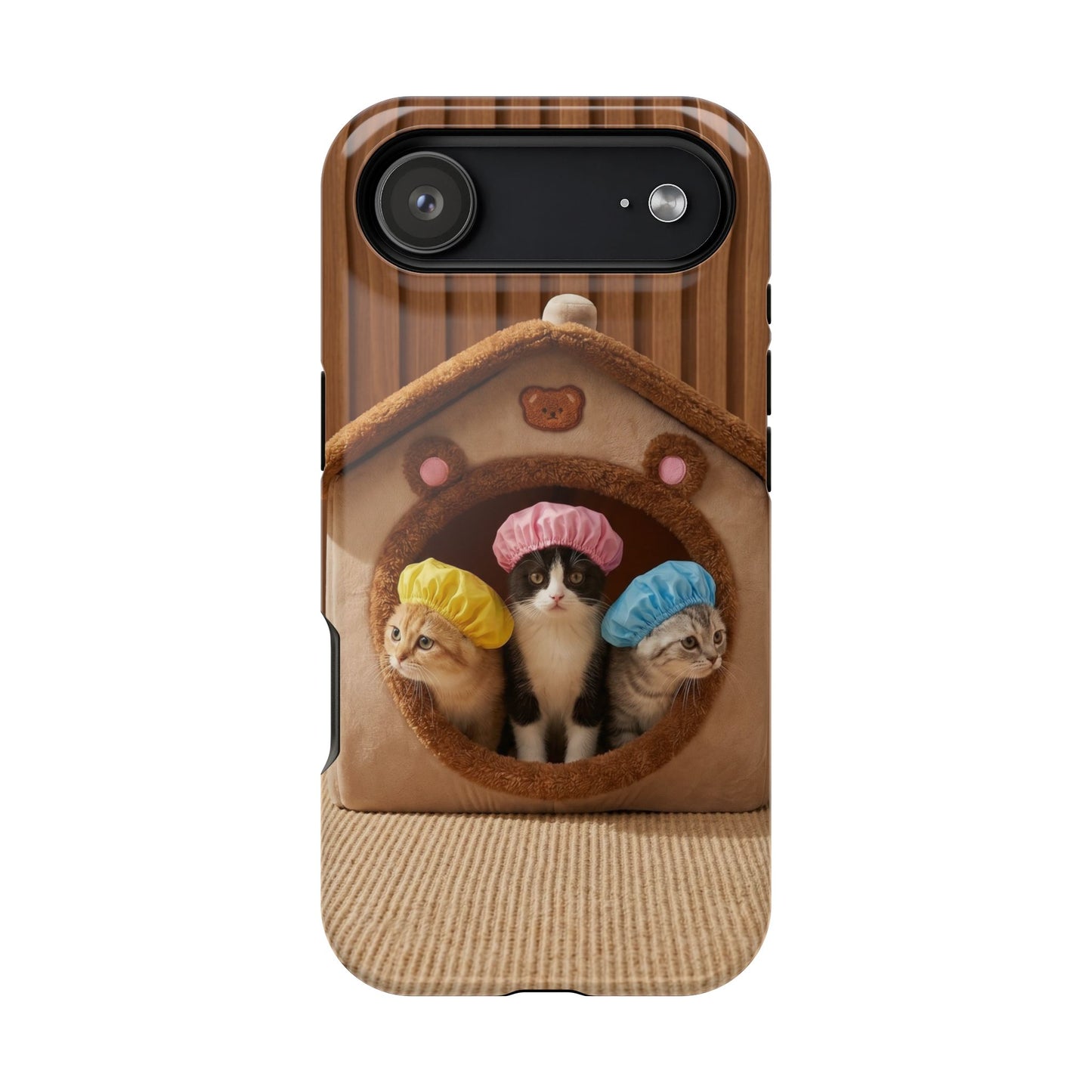 Cute Kittens in Cozy House Phone Case — Magnetic Impact-Resistant Case