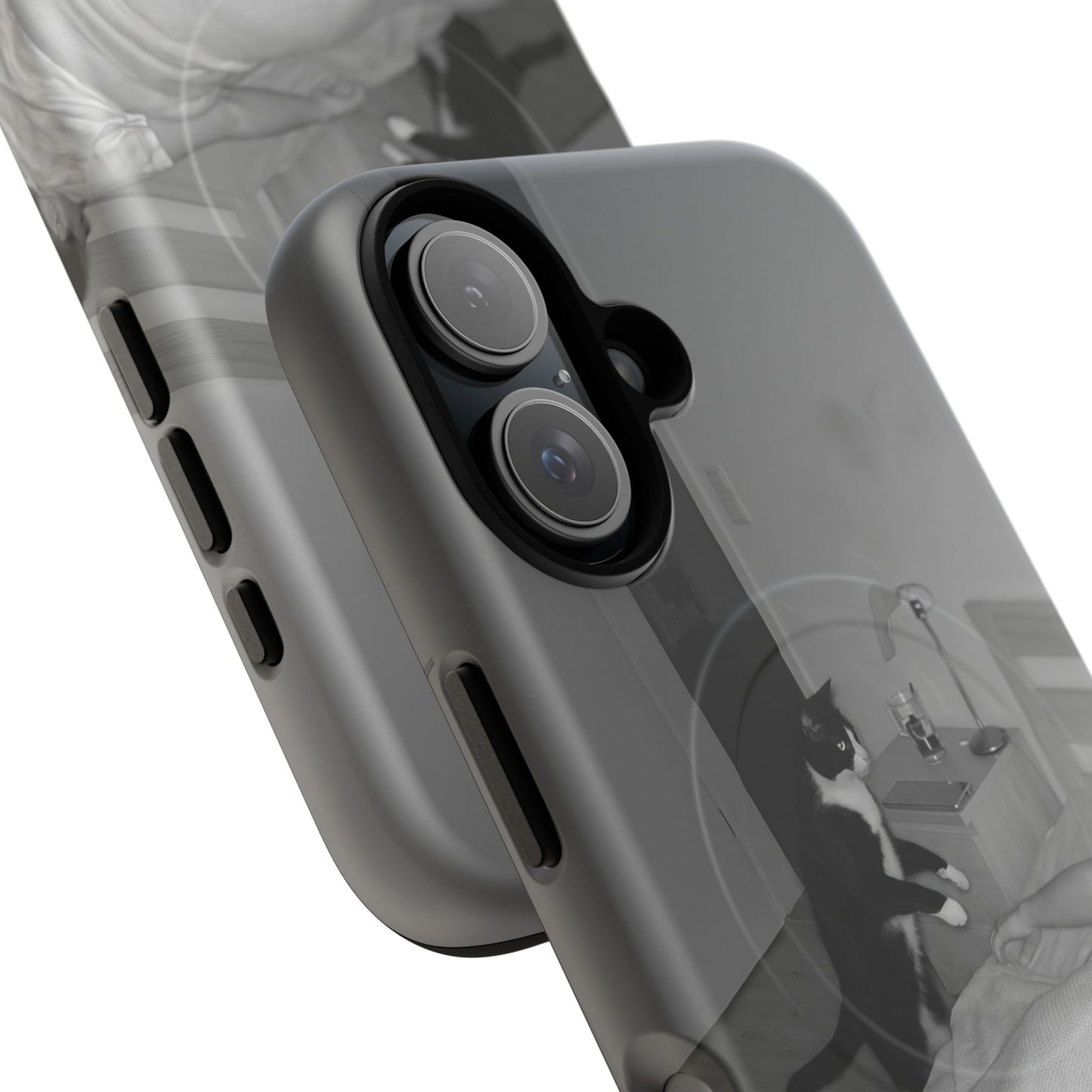 Phone Case “Why Is It Always at 2 AM?” Cat Photo Tough Magnetic Case