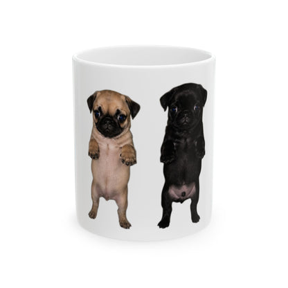 Cute Standing Puppy Pair Ceramic Mug ( 11oz & 15oz )