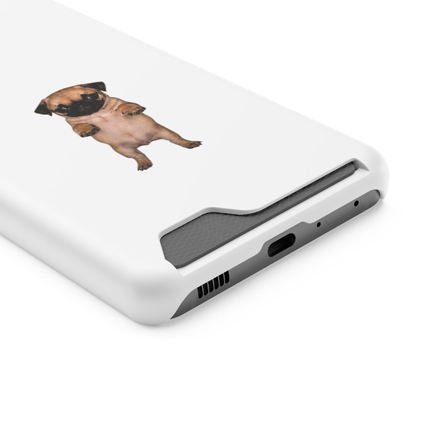 Cute Standing Pug Phone Card Case
