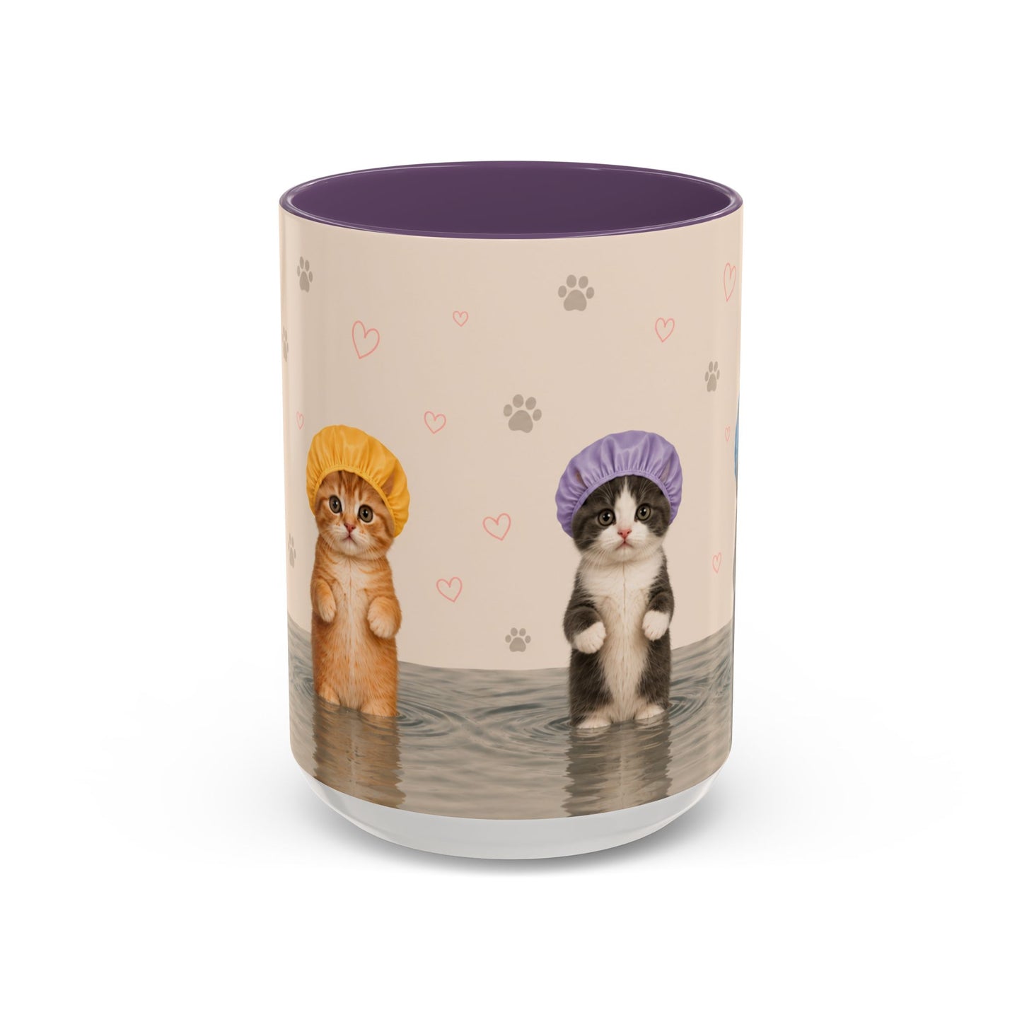 Cute Kittens in Shower Caps Accent Coffee Mug – 11/15oz