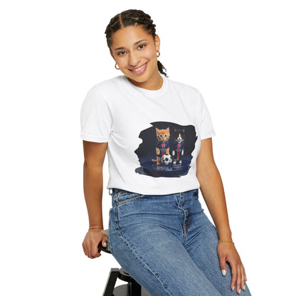 Cat Soccer Players T‑Shirt — Cute Kitten Football Graphic Tee