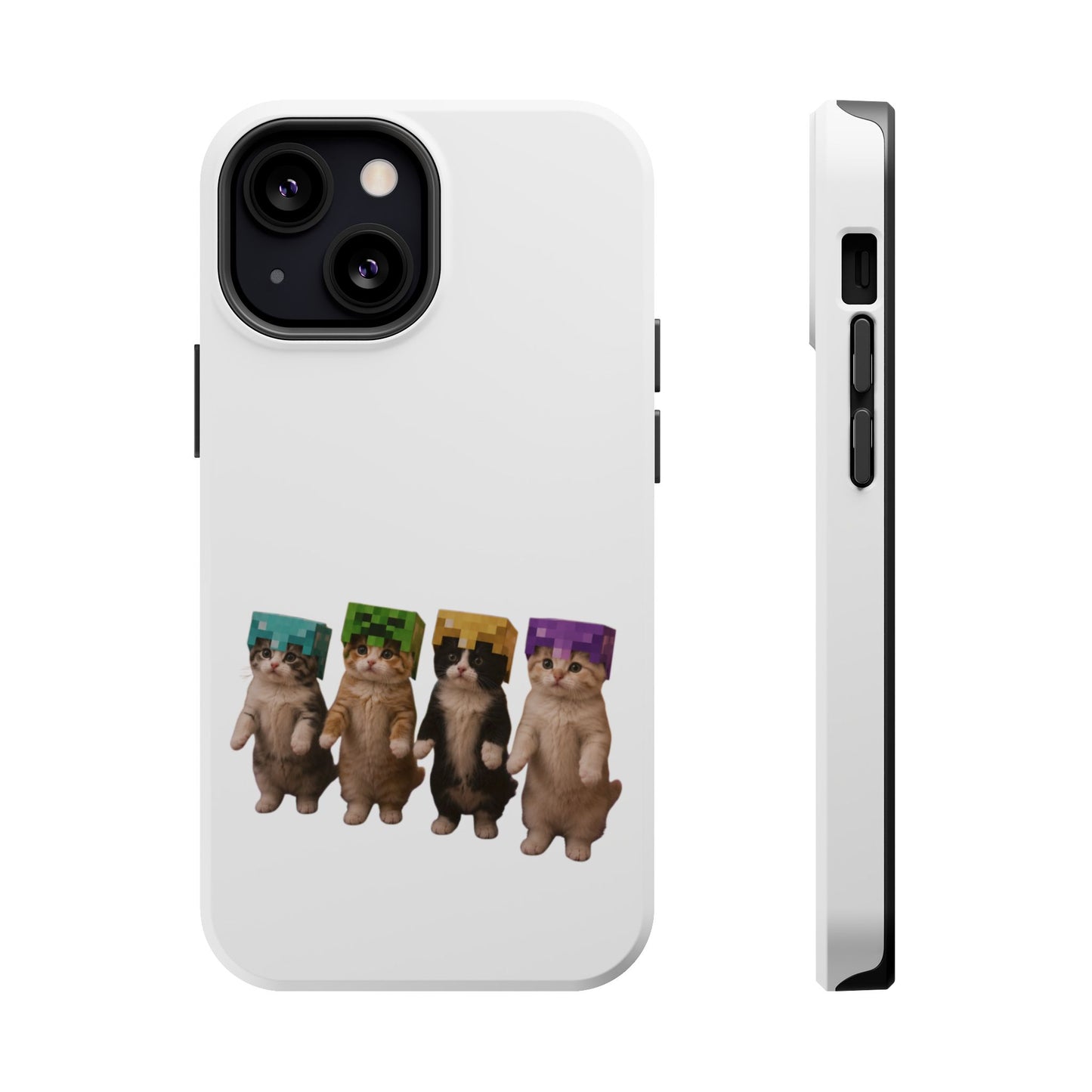 Dancing Kittens Minecraft Helmet Magnetic Impact-Resistant Phone Case
