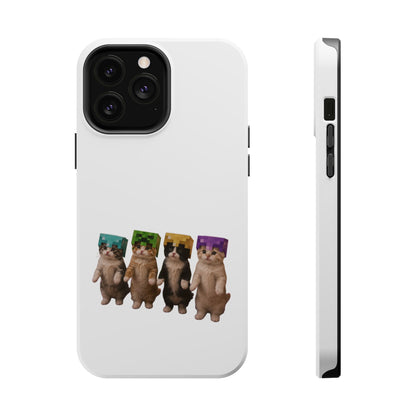 Dancing Kittens Minecraft Helmet Magnetic Impact-Resistant Phone Case