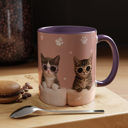 Cute Cat Lovers Coffee Mug - 11 & 15oz - Perfect Gift for Pet Owners