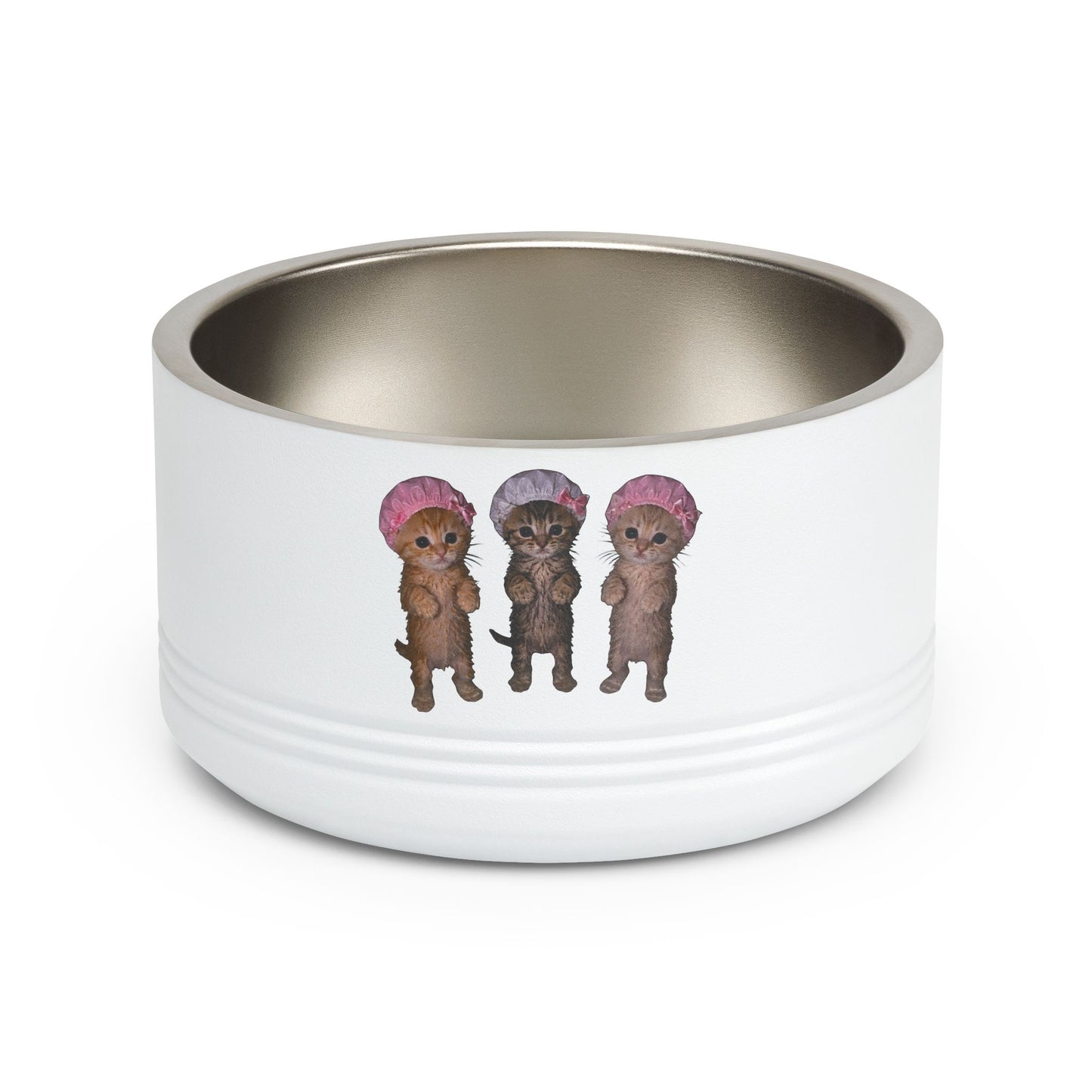 Cute Poodle Trio Pet Bowl — 18oz Stainless Steel Dog Food & Water Bowl