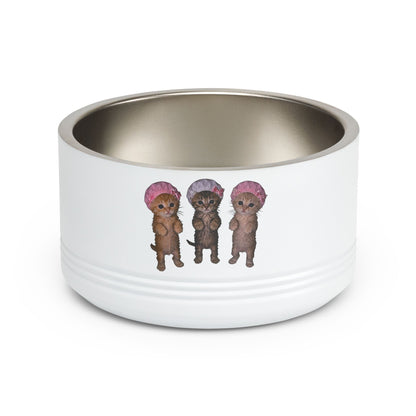 Cute Poodle Trio Pet Bowl — 18oz Stainless Steel Dog Food & Water Bowl