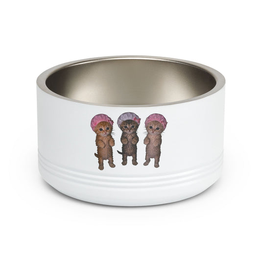Cute Poodle Trio Pet Bowl — 18oz Stainless Steel Dog Food & Water Bowl