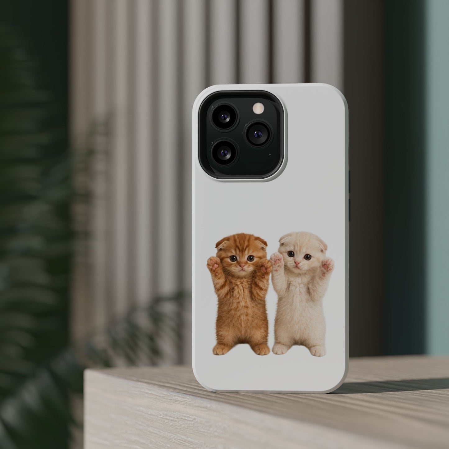 Cute Raising Paws Kittens Magnetic Impact-Resistant  Phone Case
