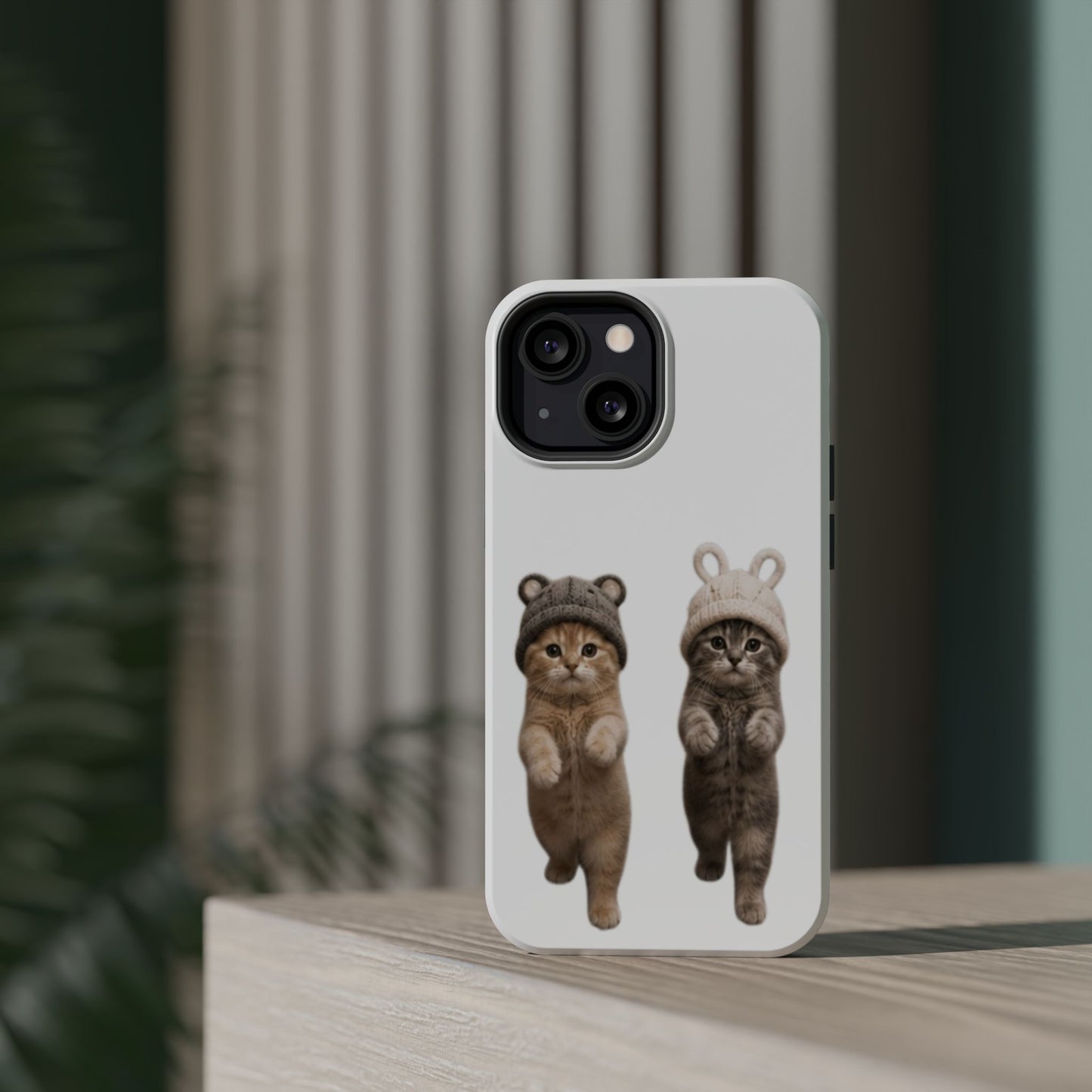 Cute Kittens in Hats Magnetic Impact Phone Case