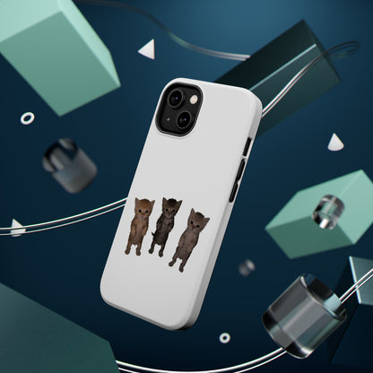 Cute Standing Kittens Magnetic Impact-Resistant Phone Case